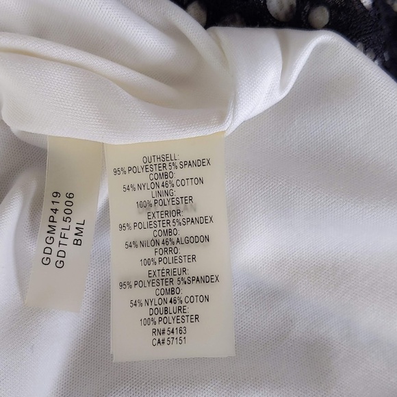 Guess Black White Lace Overlay Sleeveless Body Con Mini Dress - Picture 11 of 11